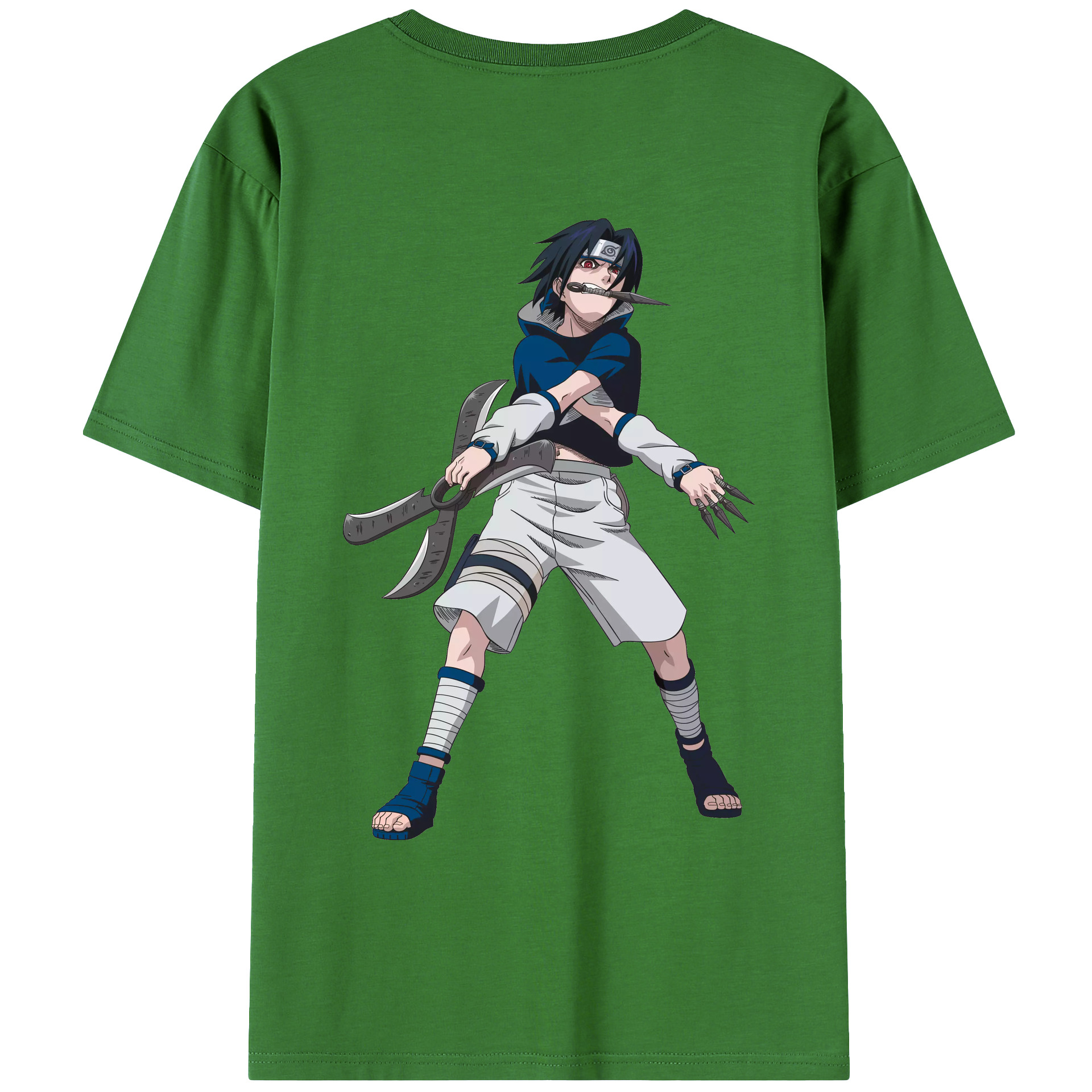 （画像用） NARUTO -ナルト- うちは サスケ Uchiha Sasuke レディース半袖Tシャツ(バックプリント)